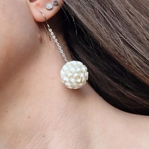 Pendientes Polaris Blanco Seda