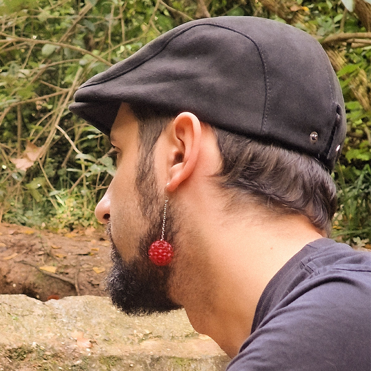 Pendientes Polaris Rojo Carmín - Imagen 3