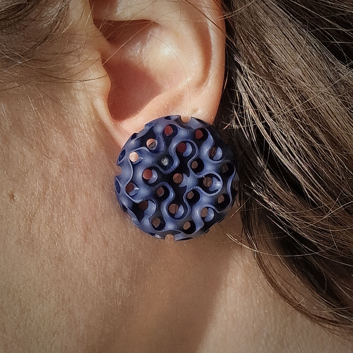 Pendientes Antares Azul Tinta