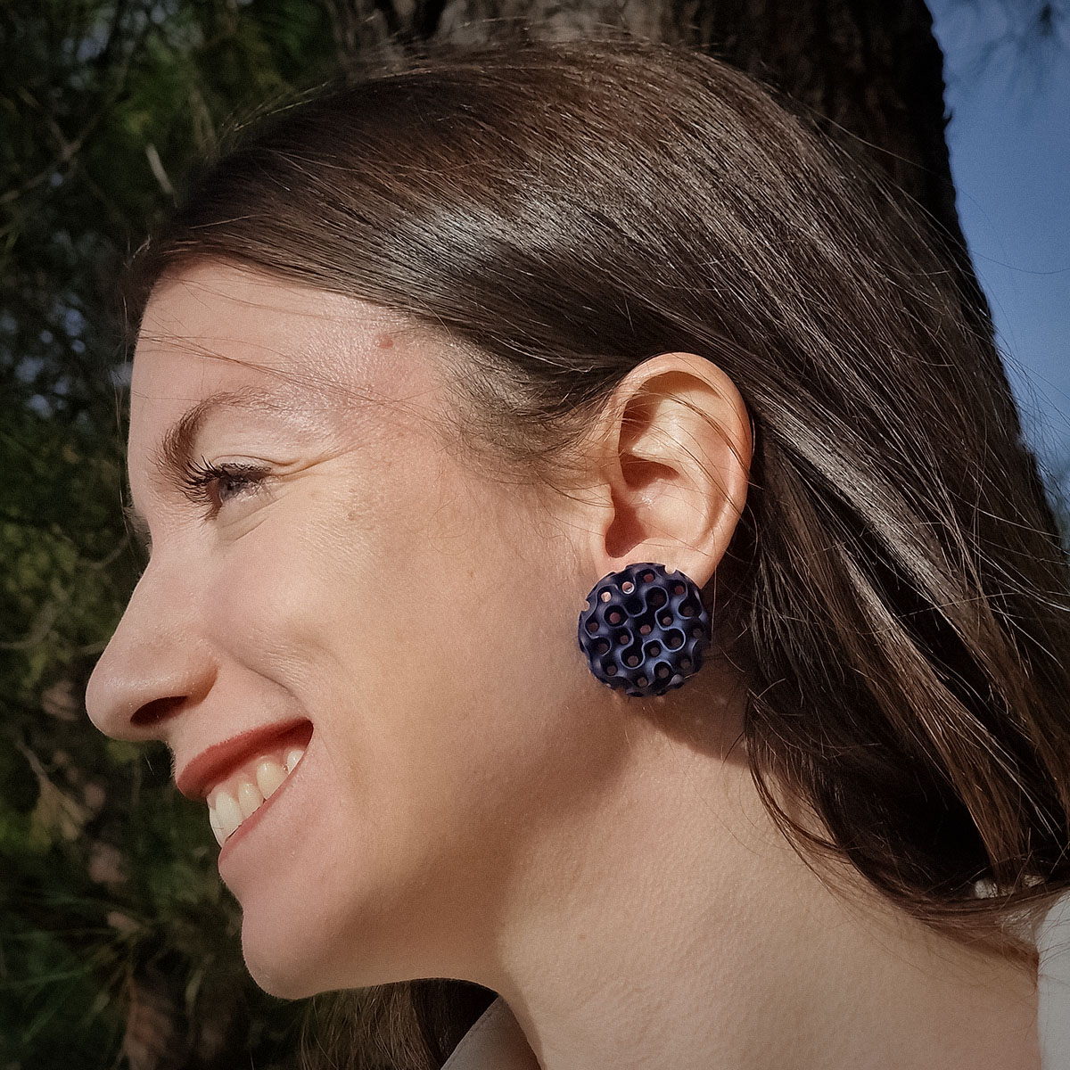 Pendientes Antares Azul Tinta - Imagen 2