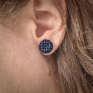 Pendientes Spica Azul Tinta