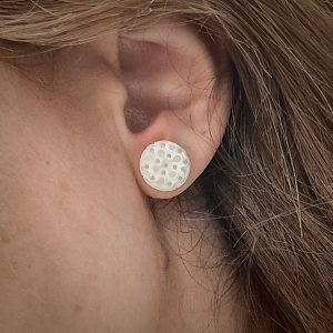 Pendientes Spica Blanco Seda