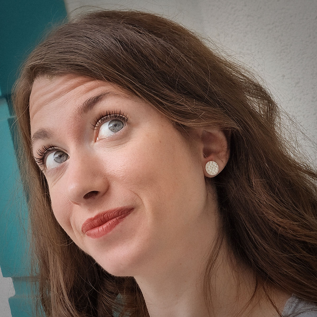 Pendientes Spica Blanco Seda - Imagen 2