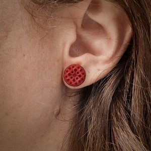 Pendientes Spica Rojo Carmín