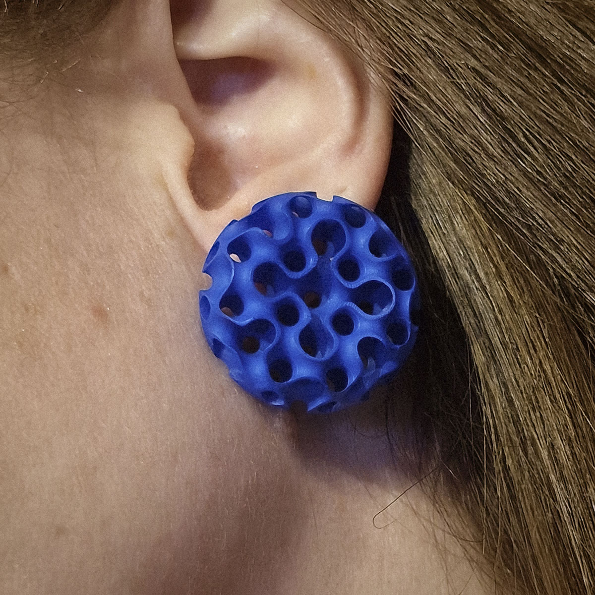 Pendientes Antares Azul Cobalto detalle