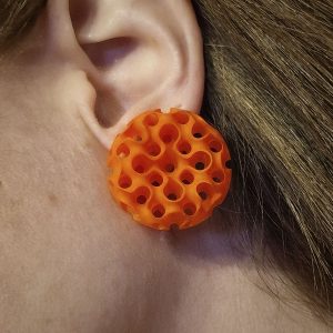 Pendientes Antares Naranja Amanecer detalle