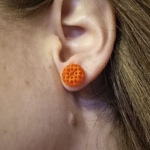 Pendientes Spica Naranja Amanecer detalle